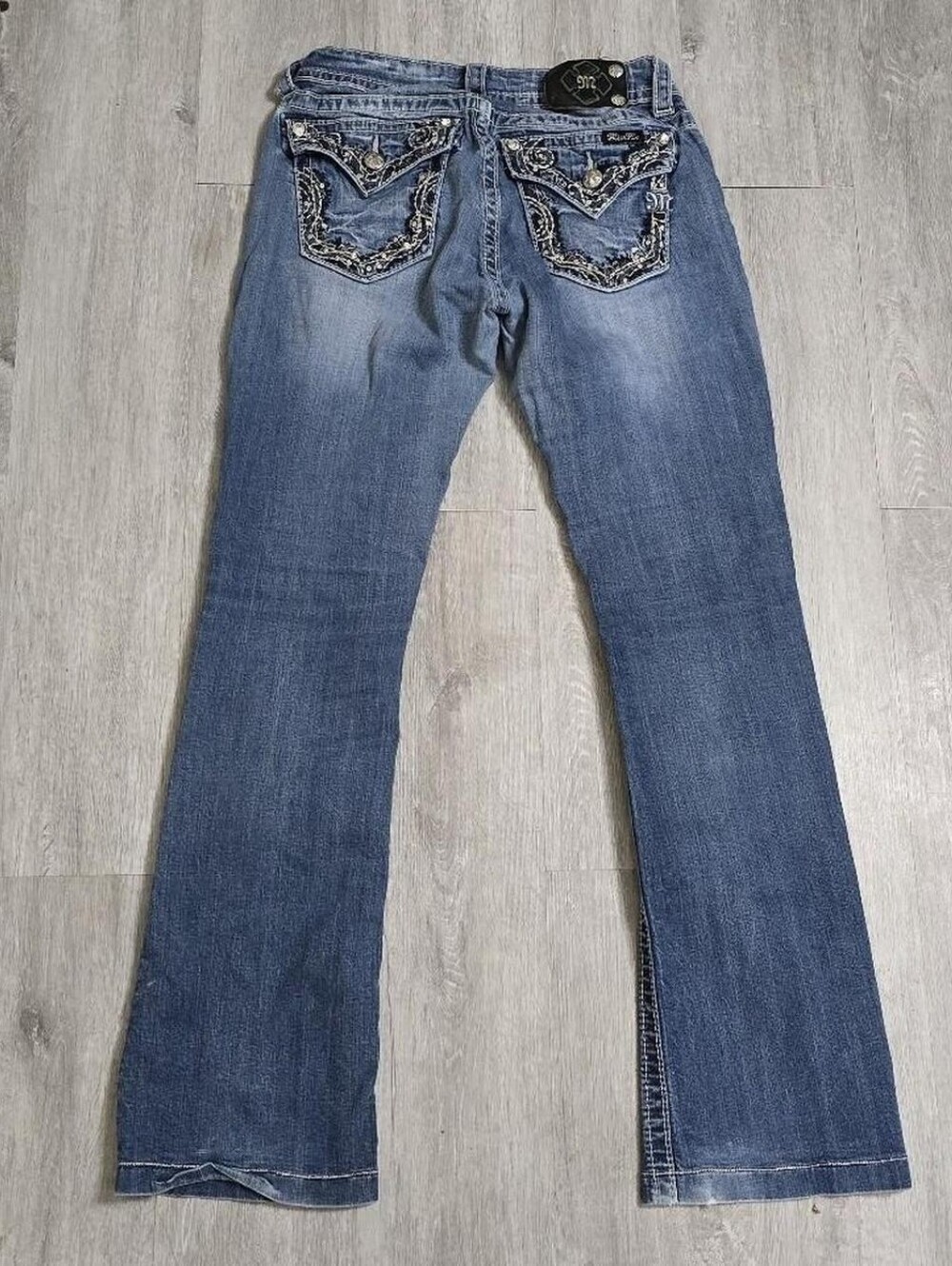 Vintage Y2K Miss Me Bootcut Jeans Denim Blue Flared JP5910B Size 28